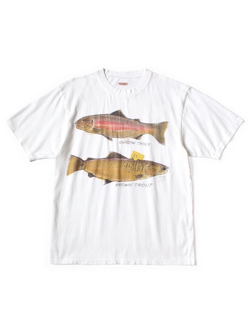 KAPITAL(キャピタル) / 20/-天竺 クルーT(トラウト2匹 PECKISH