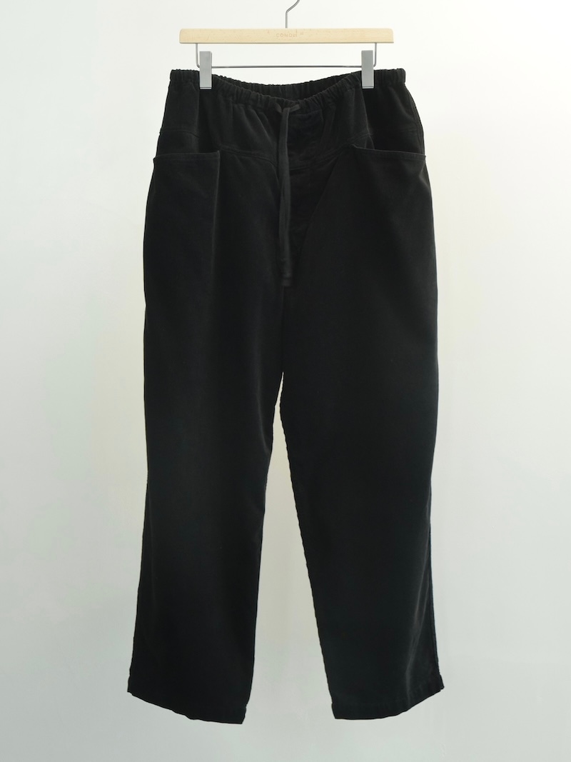 COMOLI(コモリ) / コーデュロイ ドローストリングパンツ / BLACK 26SS
