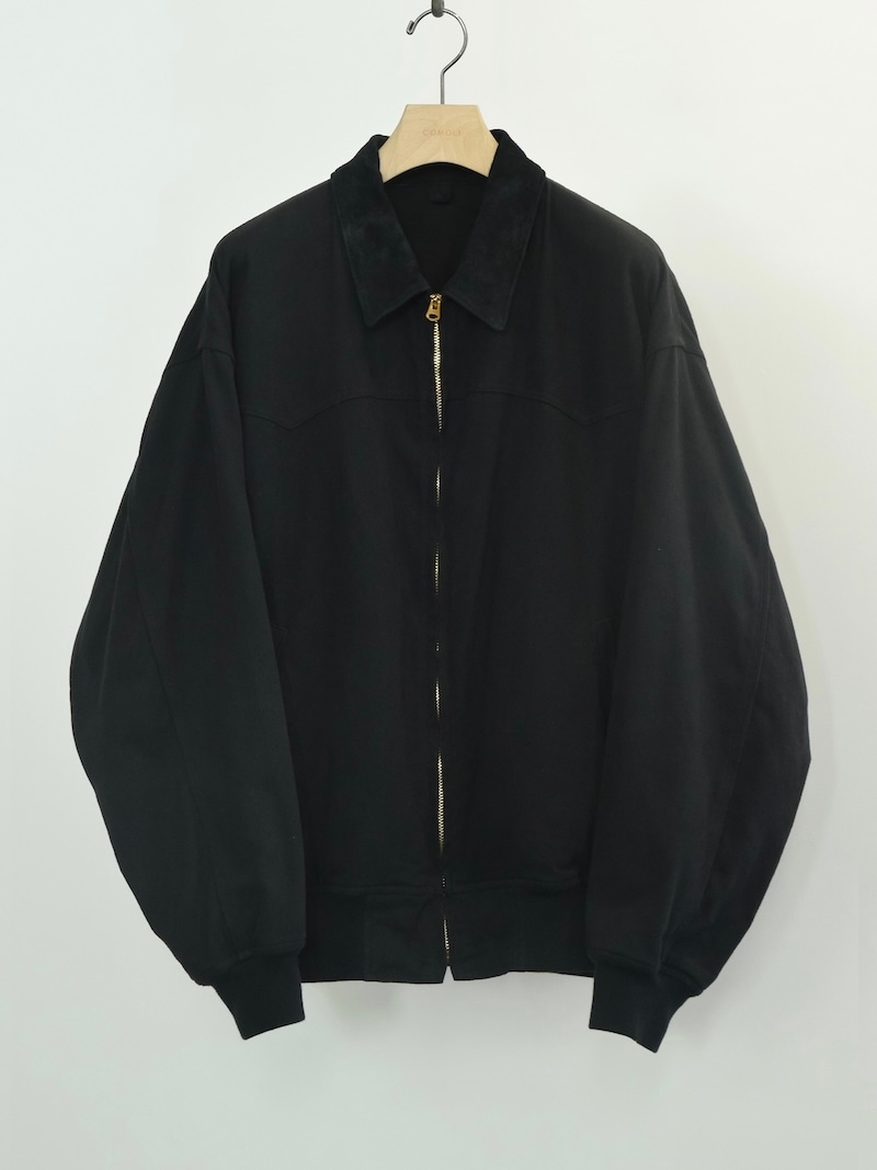 COMOLI(コモリ) / ブラックドリル ジップジャケット 26SS