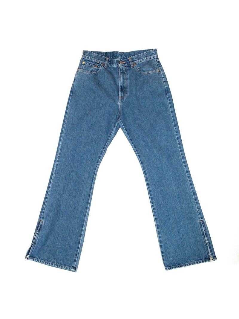 RICE NINE TEN (ライスナインテン) / BOOT CUT SIDE ZIP JEANS (BLUE) 26SS