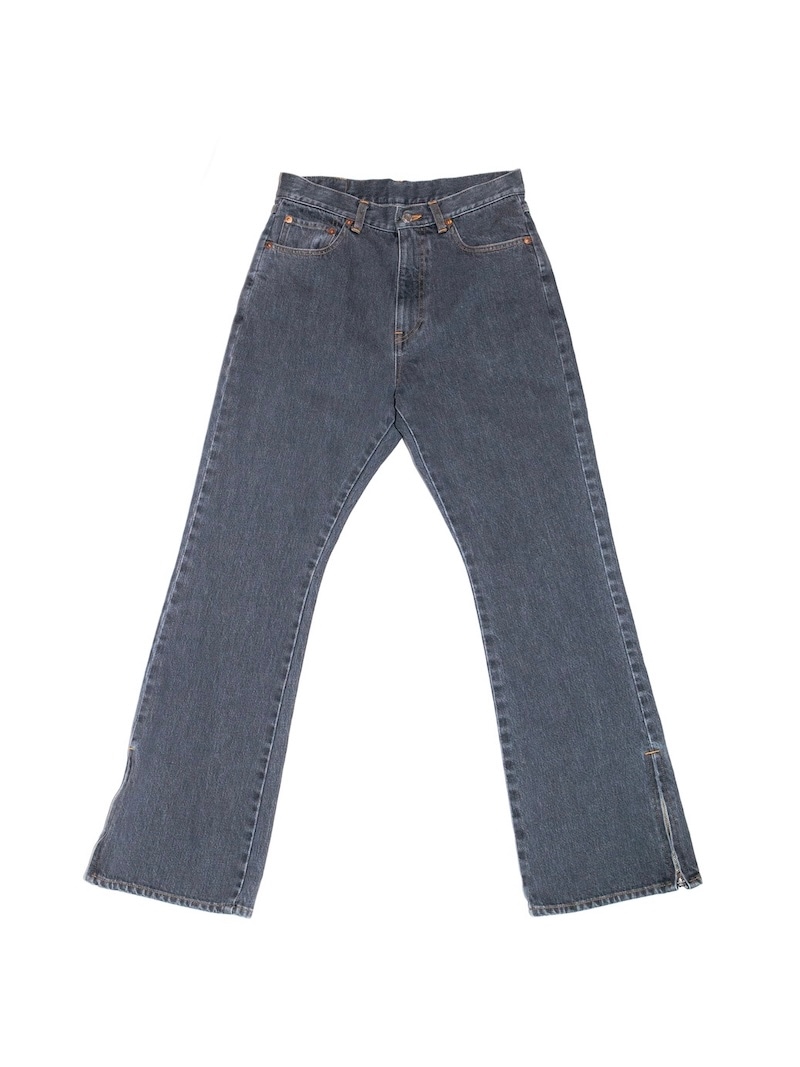 RICE NINE TEN (ライスナインテン) / BOOT CUT SIDE ZIP JEANS (BLACK) 26SS