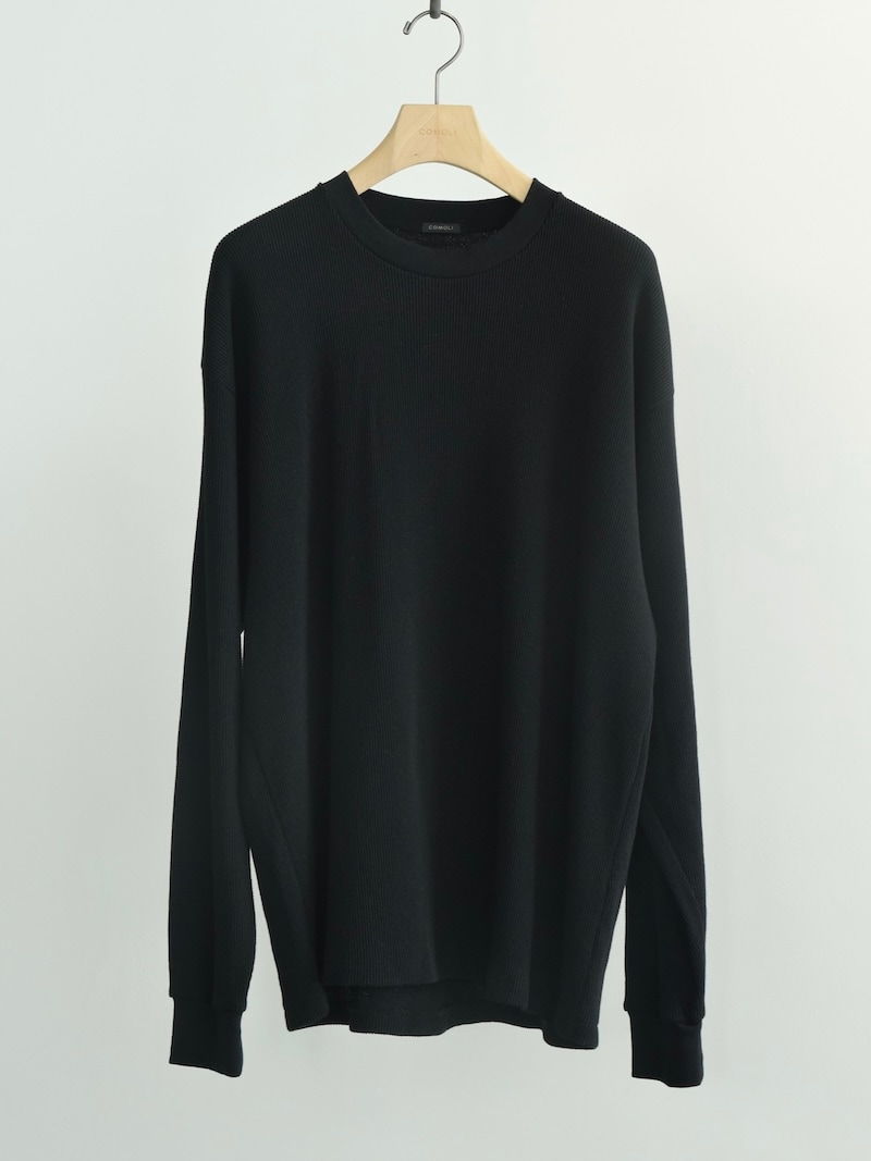 COMOLI(コモリ) / コットンワッフル 長袖Tシャツ 26SS