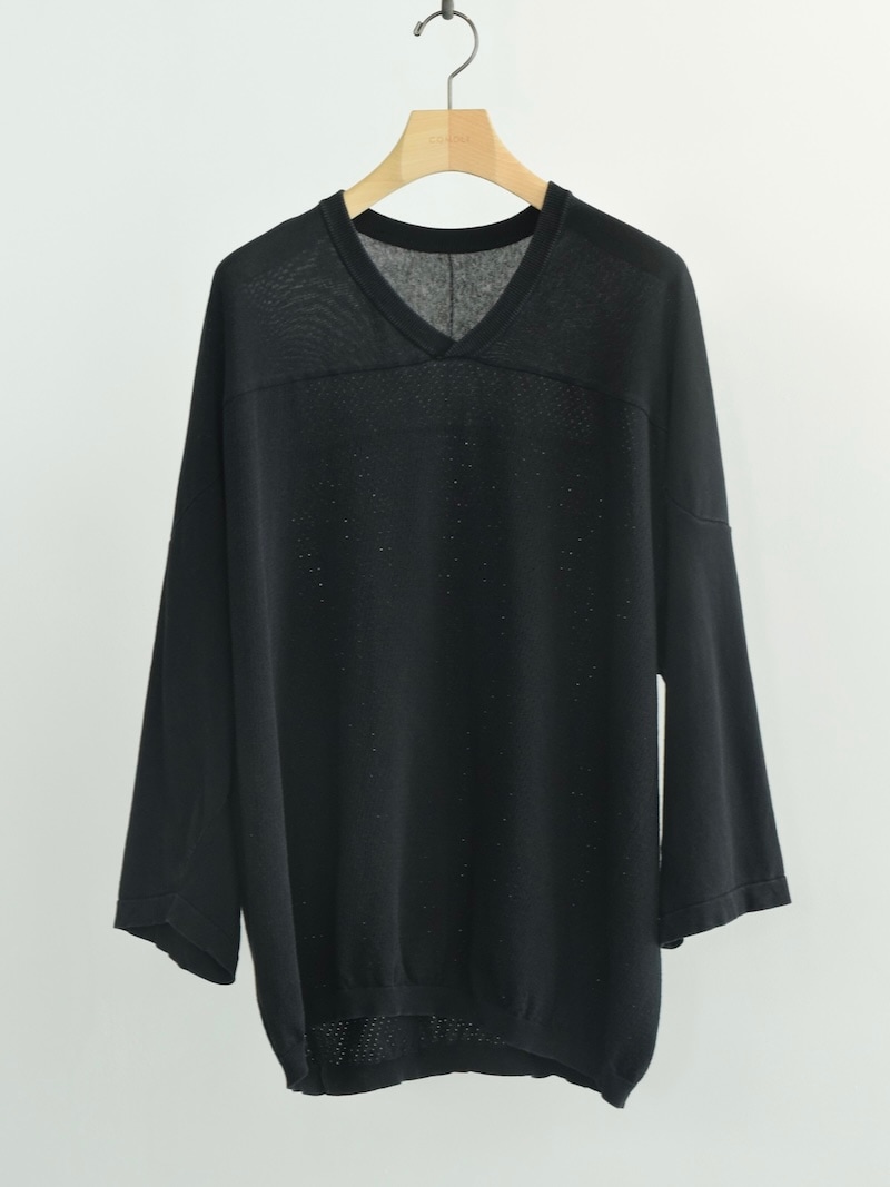 comoli 26ss コットンニットポロsize3 COMOLI (コモリ) コットン ニットポロ