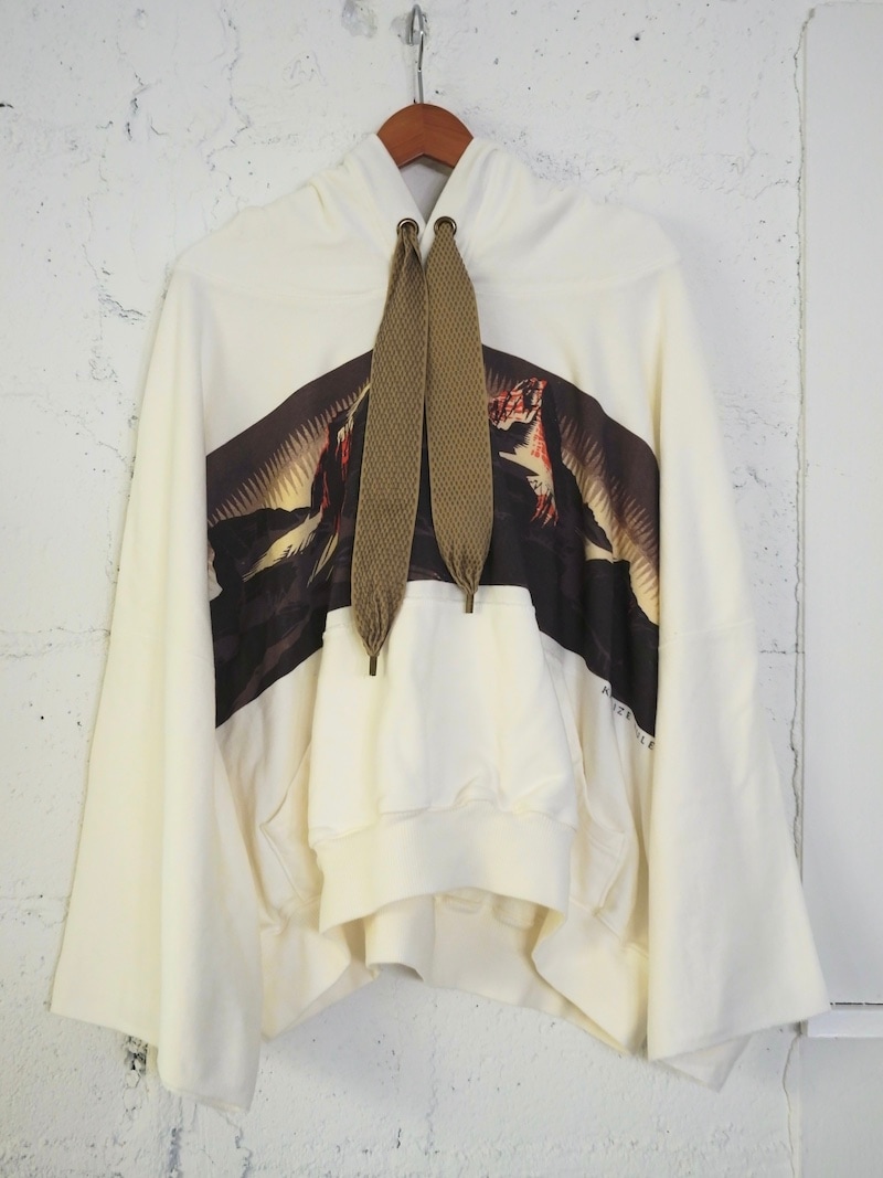 KAPITAL(キャピタル) / 裏毛 デビルフードパーカー(山脈pt) / ホワイト / 25AW