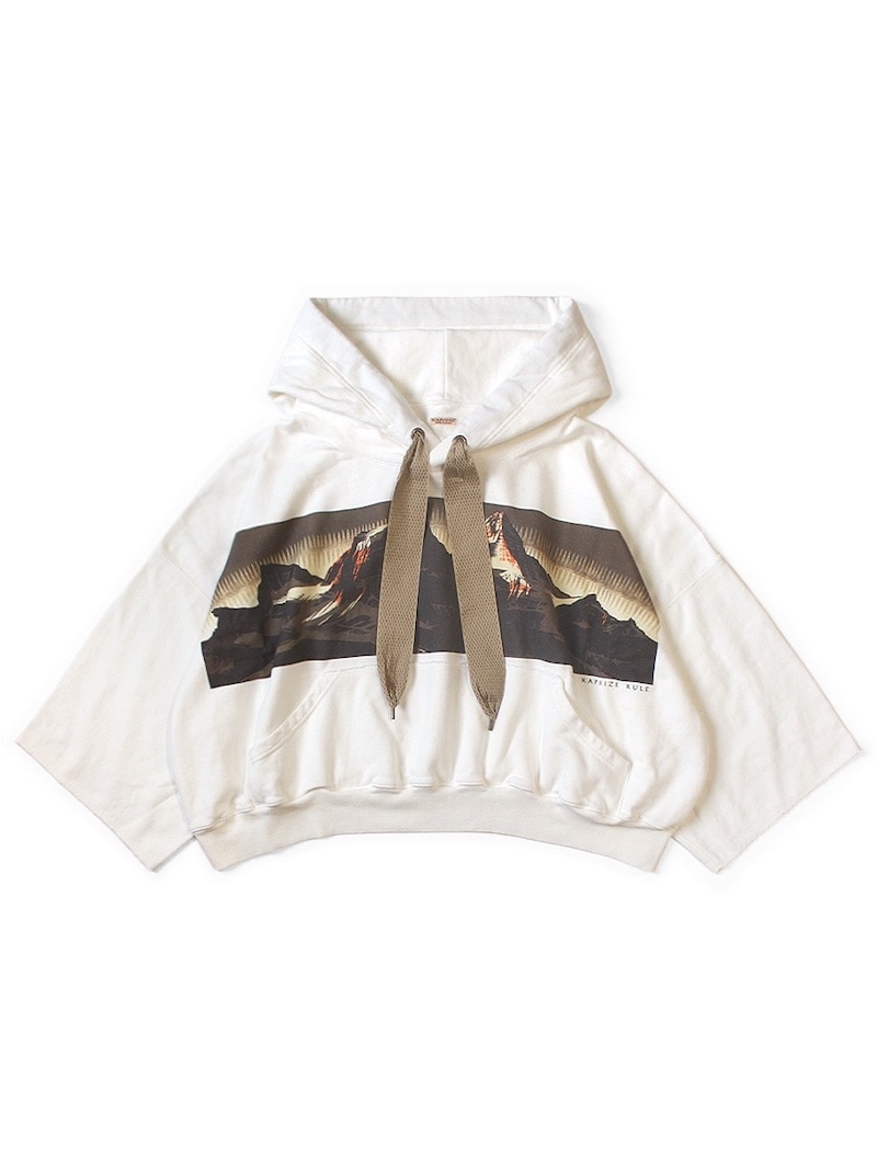 KAPITAL(キャピタル) / 裏毛 デビルフードパーカー(山脈pt) / ホワイト / 25AW