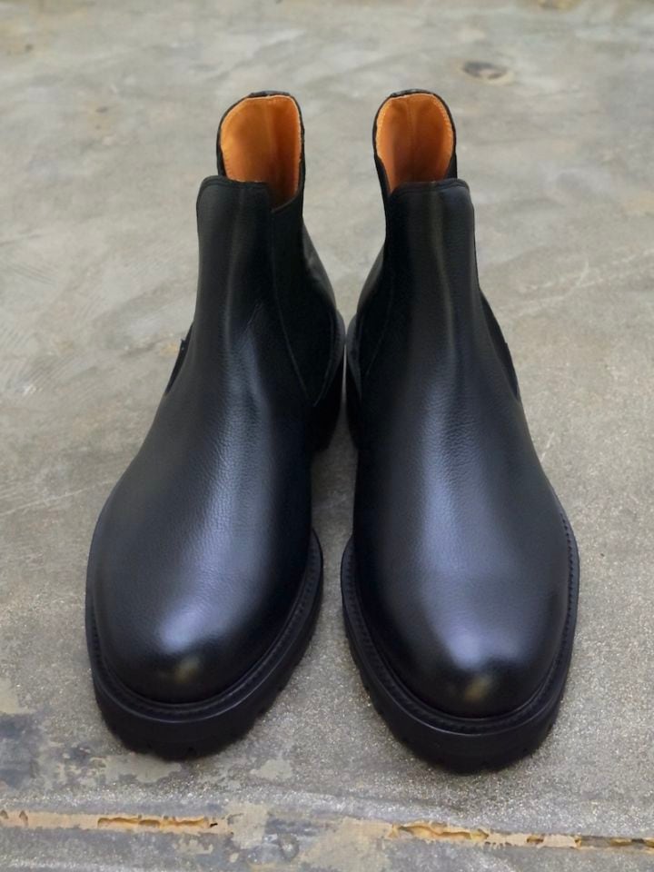 FOOTWORKS/Side Gore Boots in Grain Leather/MENS