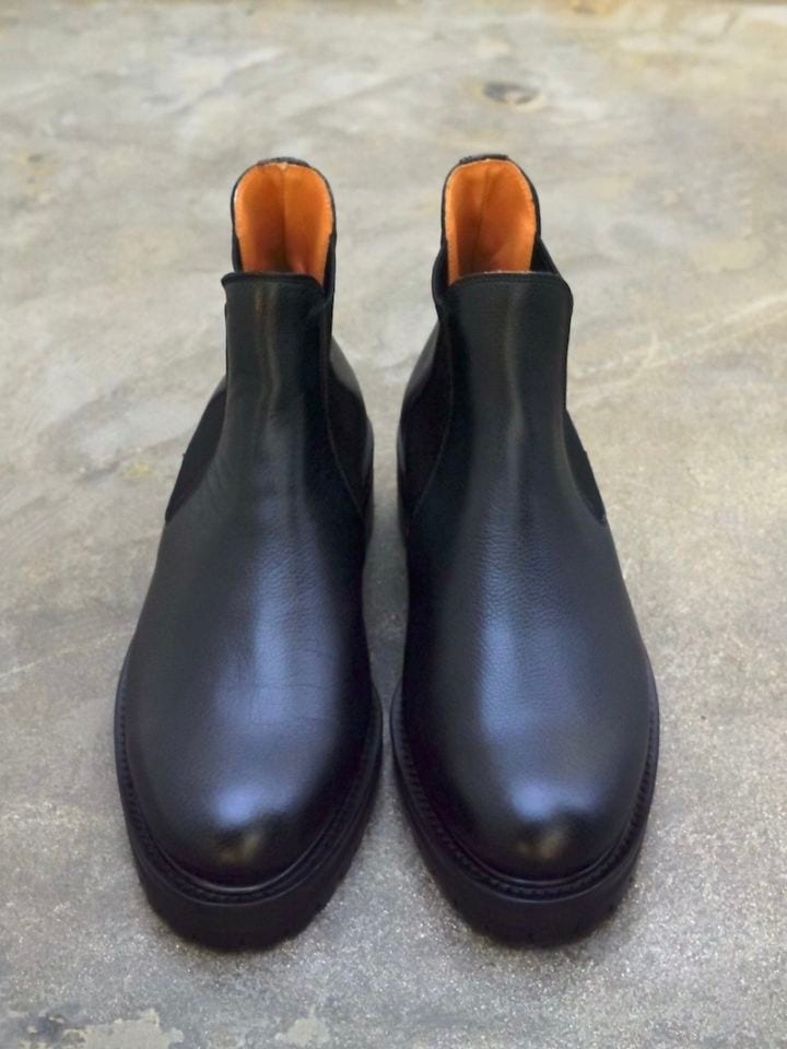 FOOTWORKS/Side Gore Boots in Grain Leather/WOMENS