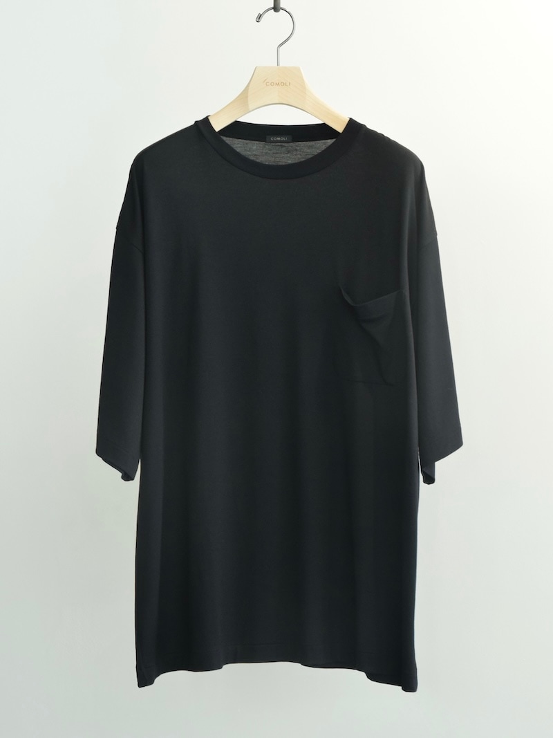 COMOLI(コモリ) / サマーウール 半袖Tシャツ / BLACK 26SS | 商品一覧