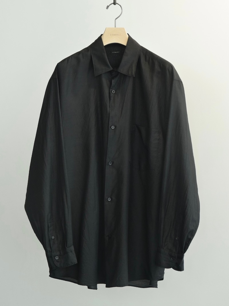 COMOLI(コモリ) / ウールシルク コモリシャツ / BROWN 26SS | 商品一覧
