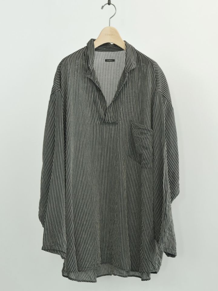 COMOLI(コモリ) / ストライプ スキッパーシャツ 26SS | 商品一覧