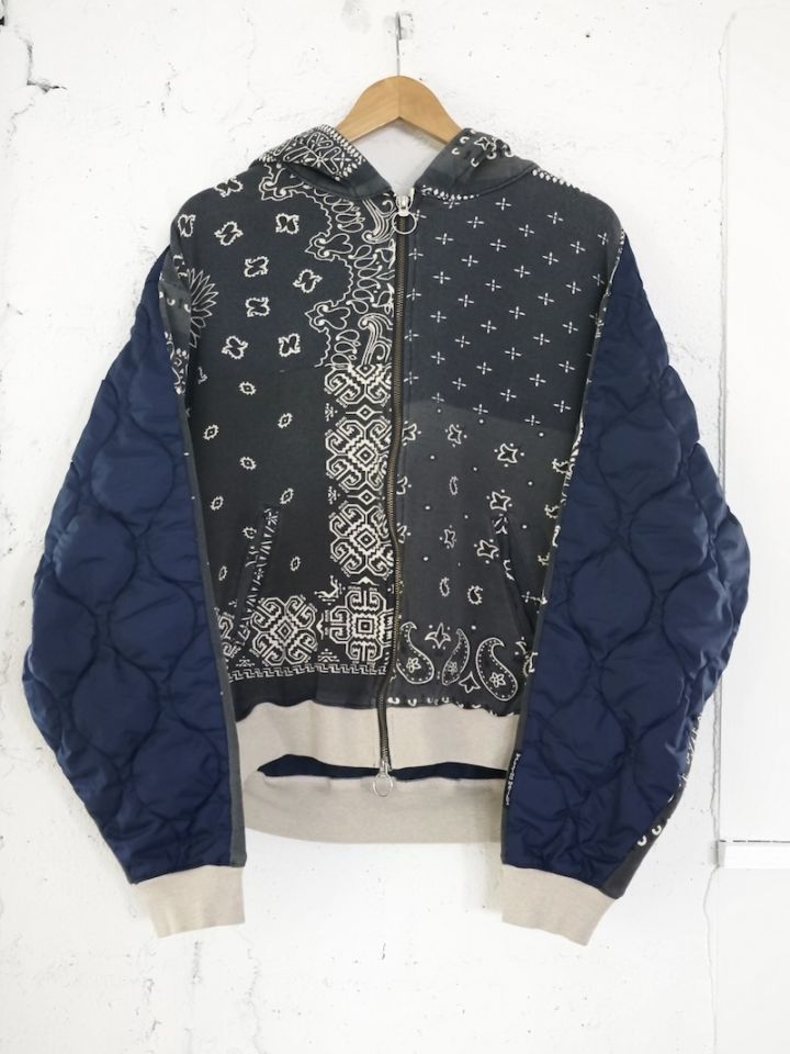 KAPITAL キャピタル ビーチ裏毛 フード ブルゾン KAPITAL(キャピタル) / 裏毛 バンダナ柄ビバークフードブルゾン / 25AW