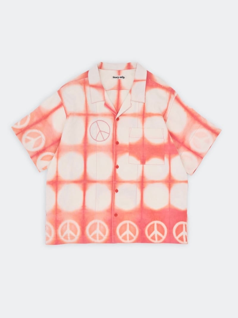 STORY mfg.(ストーリーエムエフジー) / GREETINGS SHIRT - PINK PEACE CLAMP 26SS