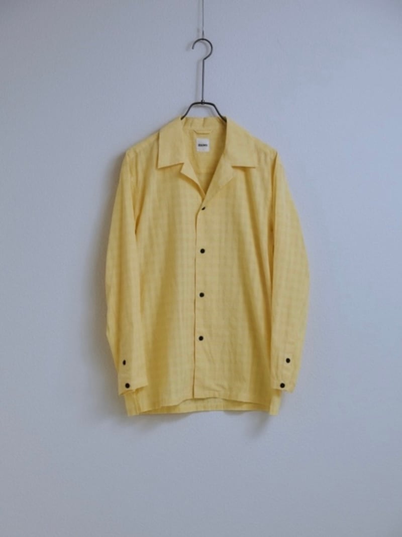 BISOWN (ビソウン) / COTTON HIDDEN CHECK SLEEPING SHIRTSJACKET (YELLOW CHECK)  26SS