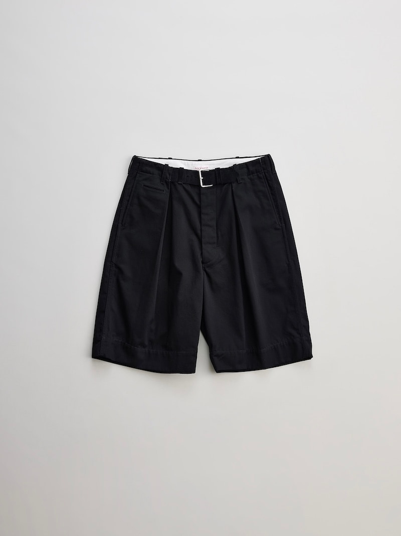 NICENESS(ナイスネス) / METHOD / メソッド (インテグレイテッドレザーベルトショーツ) / BLACK / 26SS