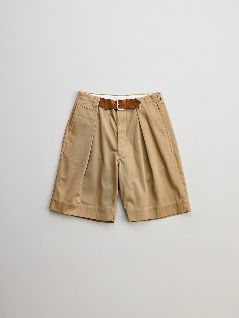 NICENESS(ナイスネス) / METHOD / メソッド (インテグレイテッドレザーベルトショーツ) / CAMEL / 26SS