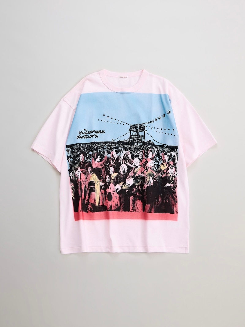 ナイスネス NICENESS ED PINK size L NICENESS(ナイスネス) / ED / エド (ハンドステンシルプリント Tee