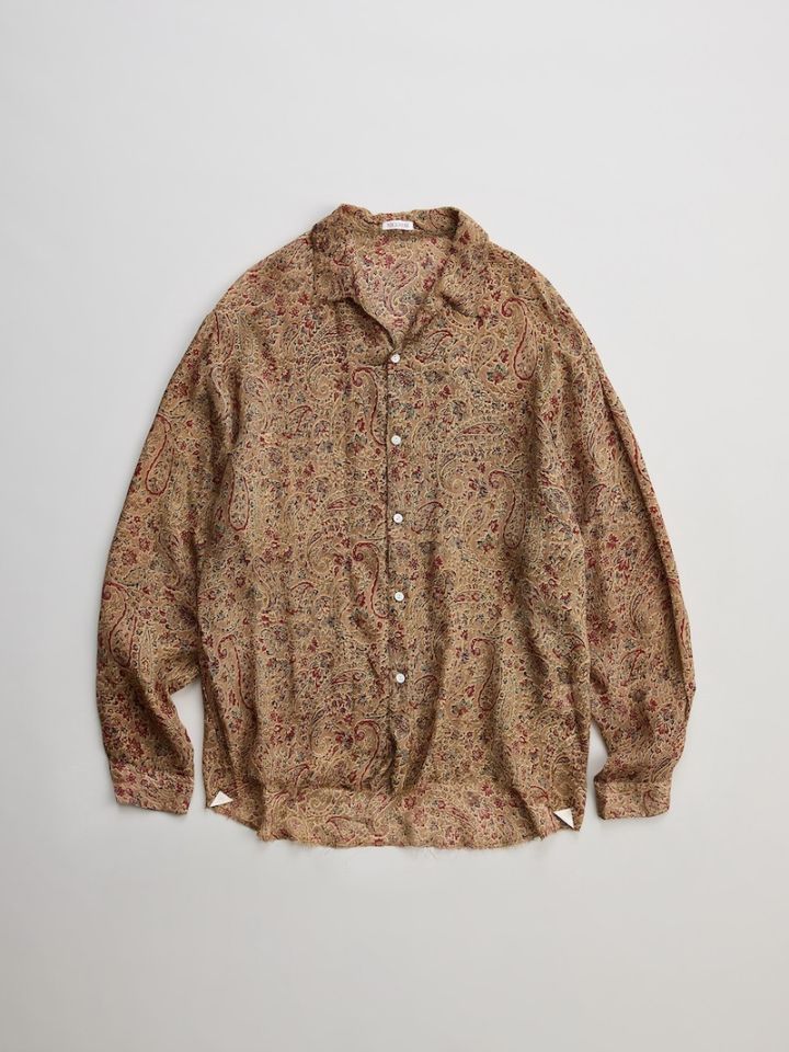 NICENESS(ナイスネス) / CASTELINO / カステリーノ (シルクシフォン ロースロープシャツ) / 26SS
