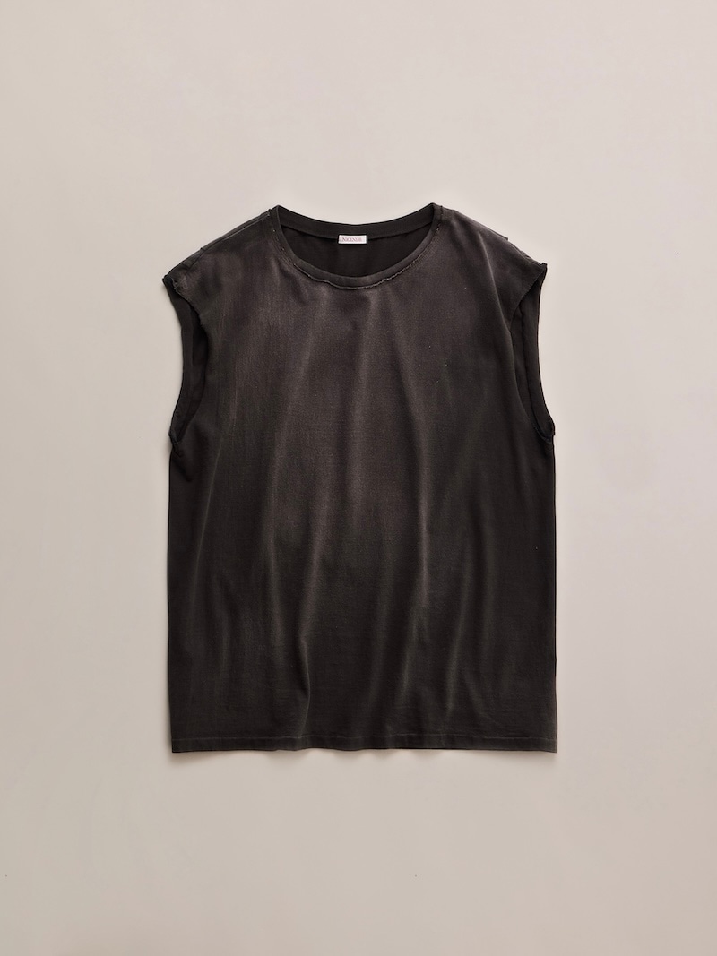 NICENESS(ナイスネス) / MCGEOCH / マッギオーク (カットオフスリーブチューブラーTシャツ) / BROWN / 26AW
