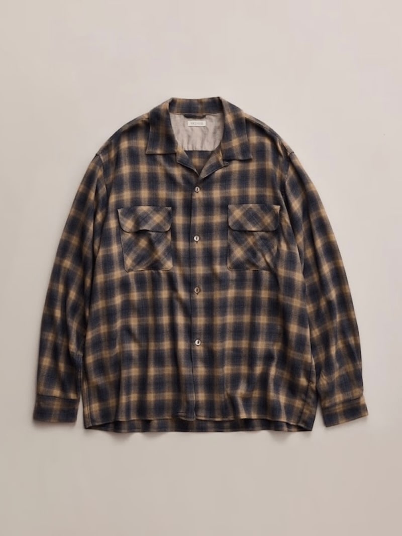 NICENESS(ナイスネス) / C.HUFFAM / C.ハファム (S140sオンブレロッヂシャツ) / BEIGE / 26AW