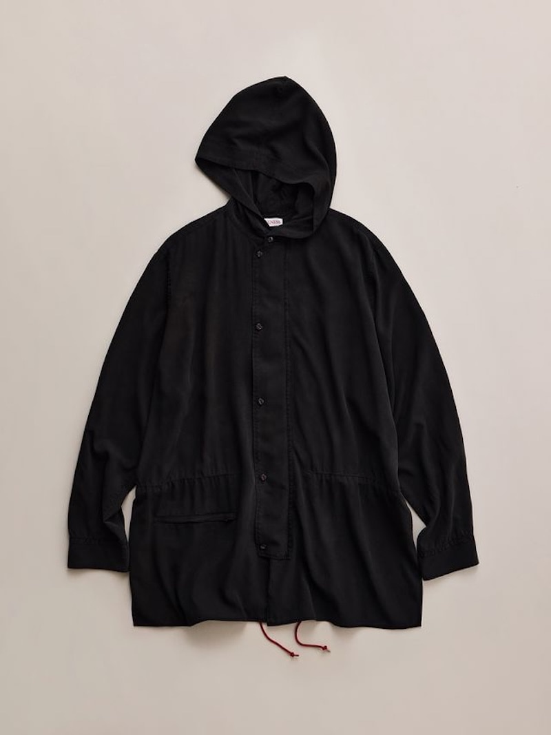 NICENESS(ナイスネス) / D.LEVENE / D.レヴィン (ナップドシルクシェルパーカー) / BLACK / 26AW
