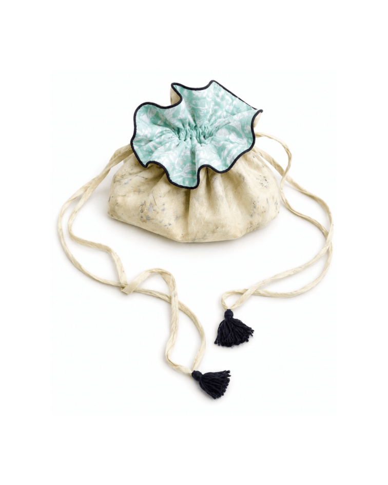 TADO (タド) / PHOOL SILK POUCH - INDIGO / ECO PRINT