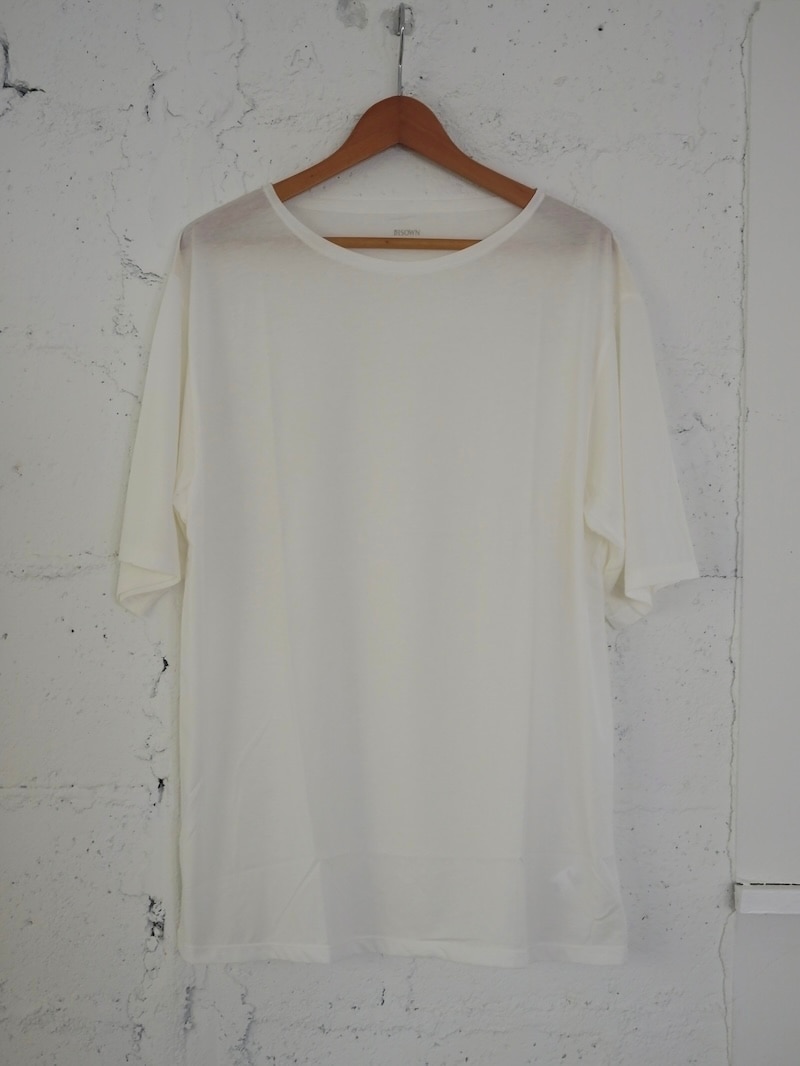 BISOWN (ビソウン) / 120/2 COTTON CREWNECK TEE / WHITE / 26SS 