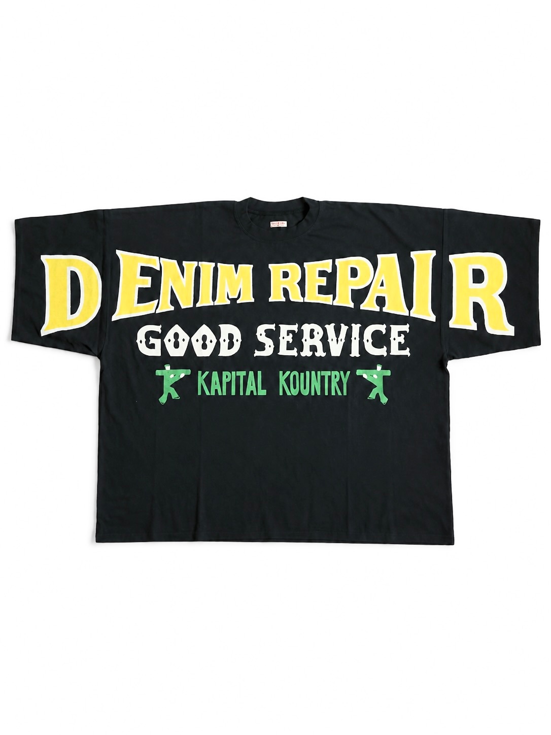 KAPITAL(キャピタル) 18.5/-天竺 HUGE-T(DENIM REPAIRpt) / ブラック