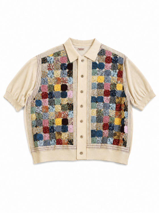 KAPITAL(キャピタル) / ニット×ヨーヨーキルトポロシャツ / 26SS