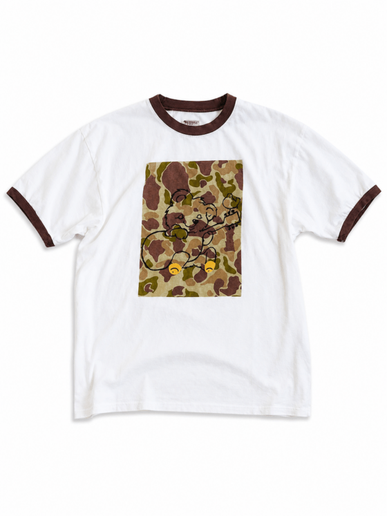 KAPITAL(キャピタル) / 20/-天竺 リンガーT (迷彩リトルベア&ハーモニーpt) / 26SS 