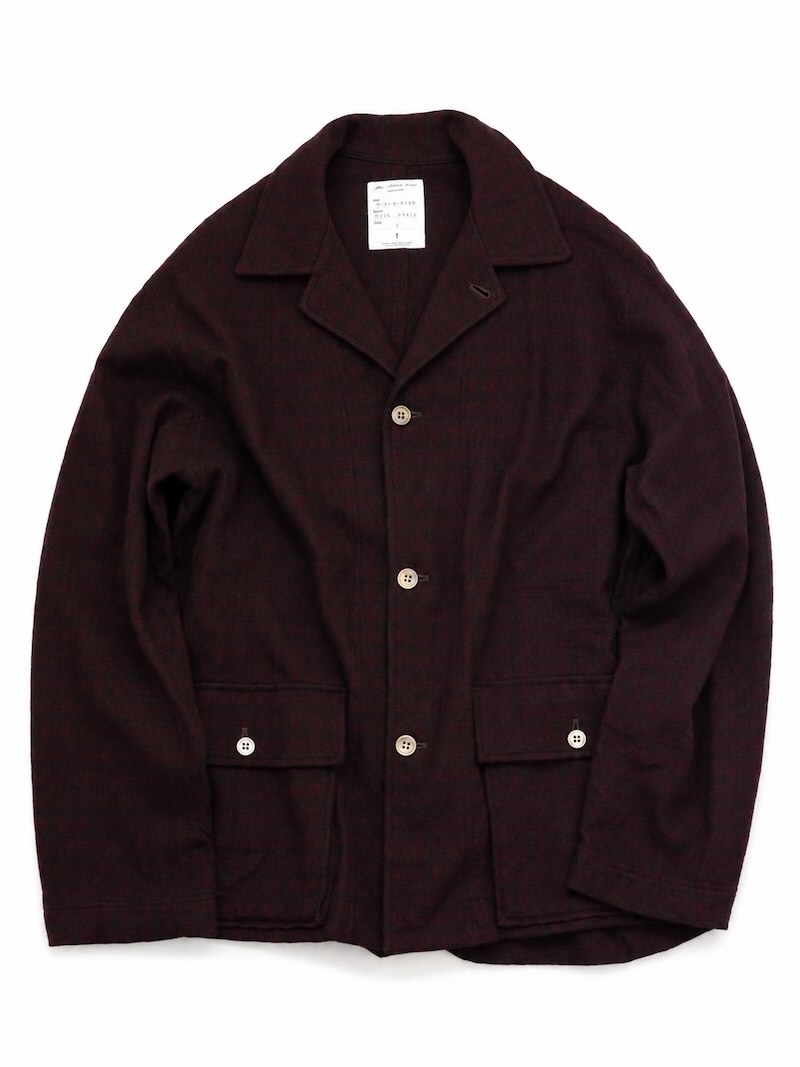 BLACKBIRD (ブラックバード) / 3 buttons shirt jacket / pink check / 26AW
