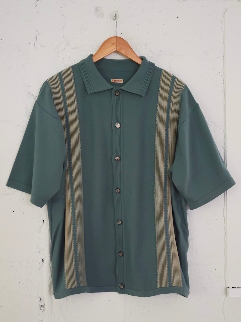 KAPITAL(キャピタル) / 14G 綿ニット テネシーアロハポロ / ターコイズ / 26SS