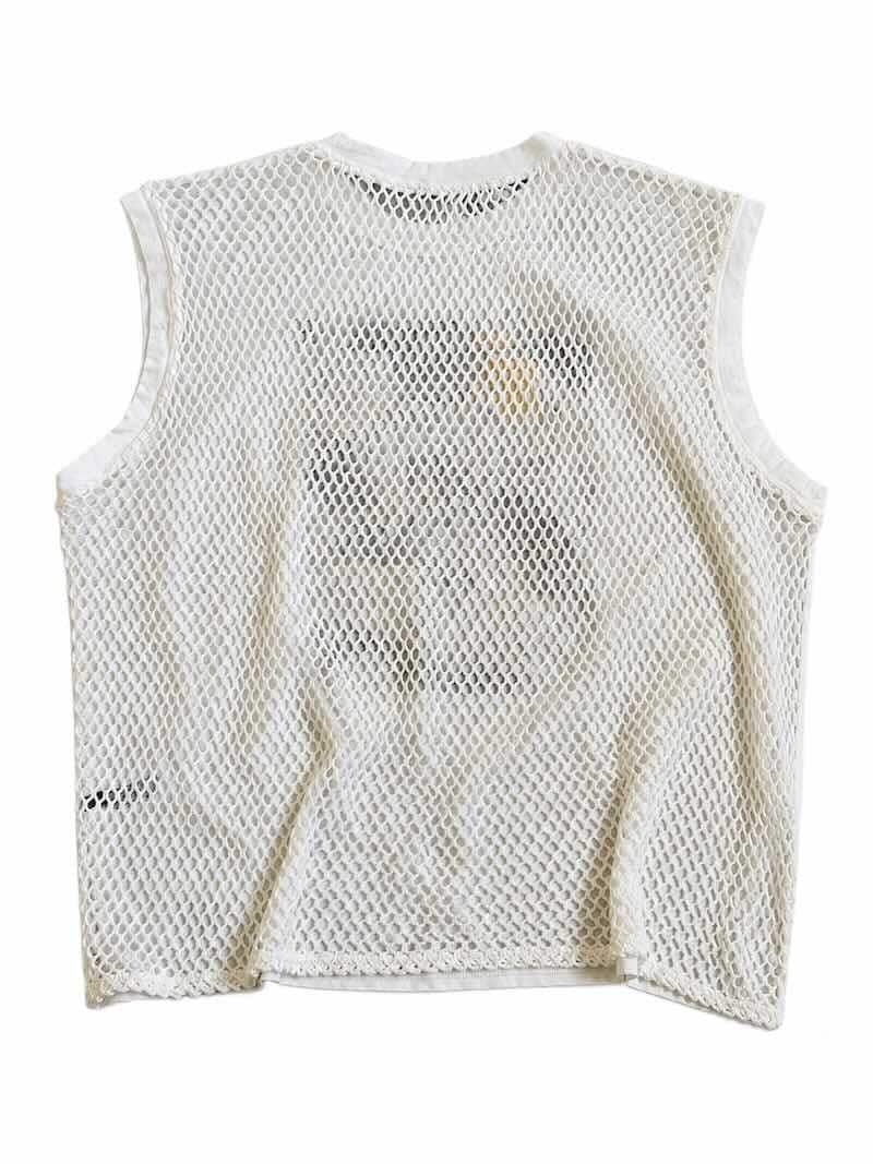 KAPITAL(キャピタル) / 20/-天竺 カタビラノースリーブ BIG-T(PECKISH チョコチップカモpt) / ホワイト / 26SS