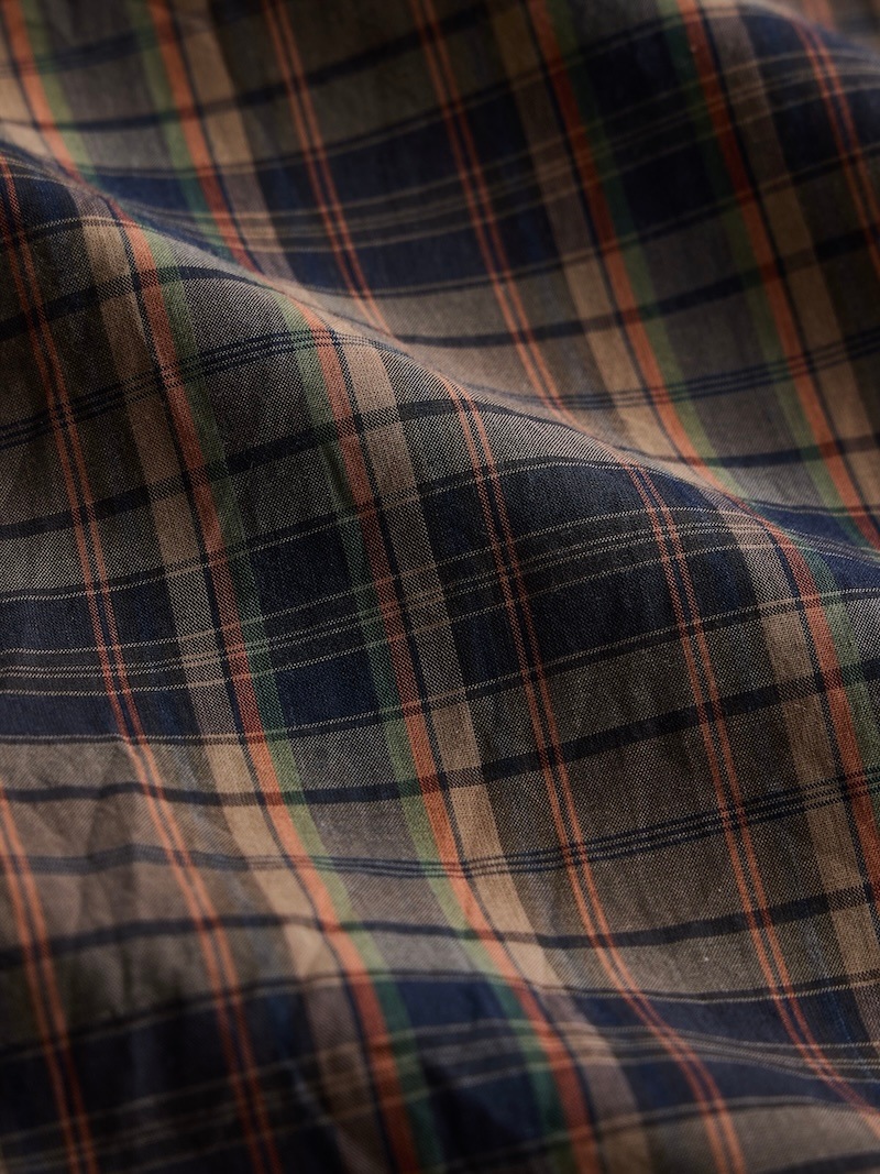 NICENESS(ナイスネス) / TUCKER / タッカー (ピグメントダイチェックシャツ) / BROWN NAVY / 26AW