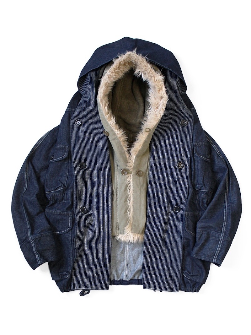 KAPITAL(キャピタル) / へリンボン リングコートライニングフーディー 25AW