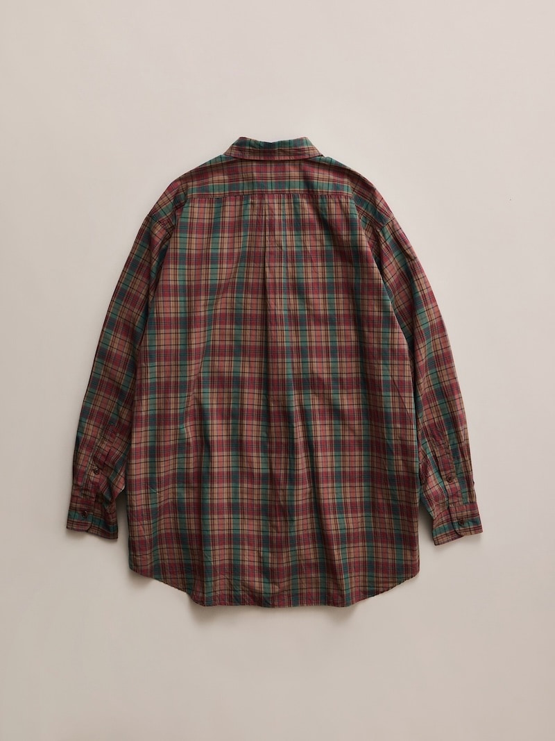 NICENESS(ナイスネス) / TUCKER / タッカー (ピグメントダイチェックシャツ) / SEPIA / 26AW