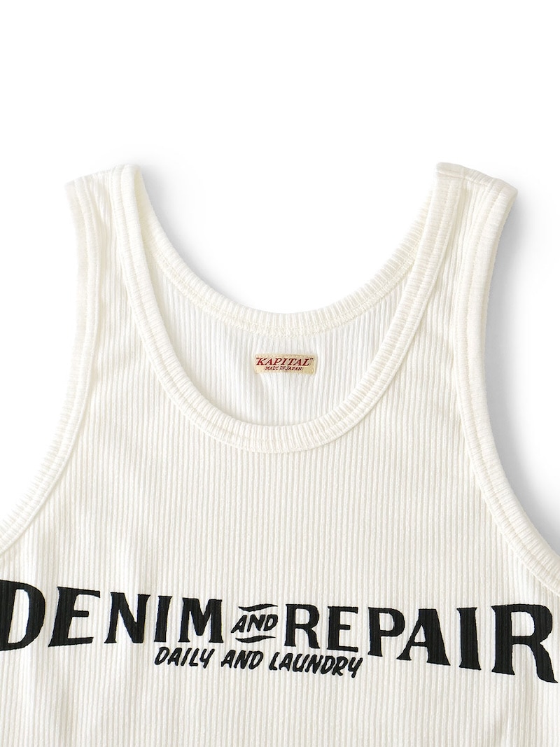 KAPITAL(キャピタル) / 60/2- ベアテレコ タンクトップ(DENIM REPAIRpt