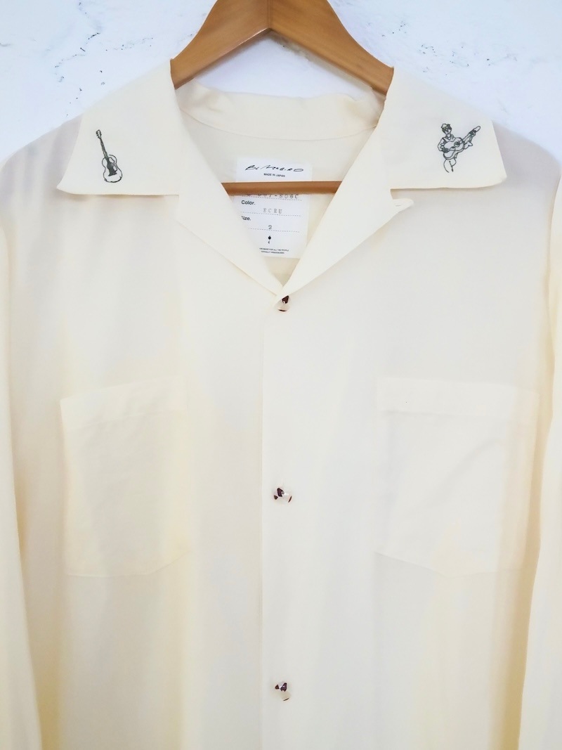 BLACKBIRD (ブラックバード) / open collar shirt (ecru) 26SS | 商品一覧
