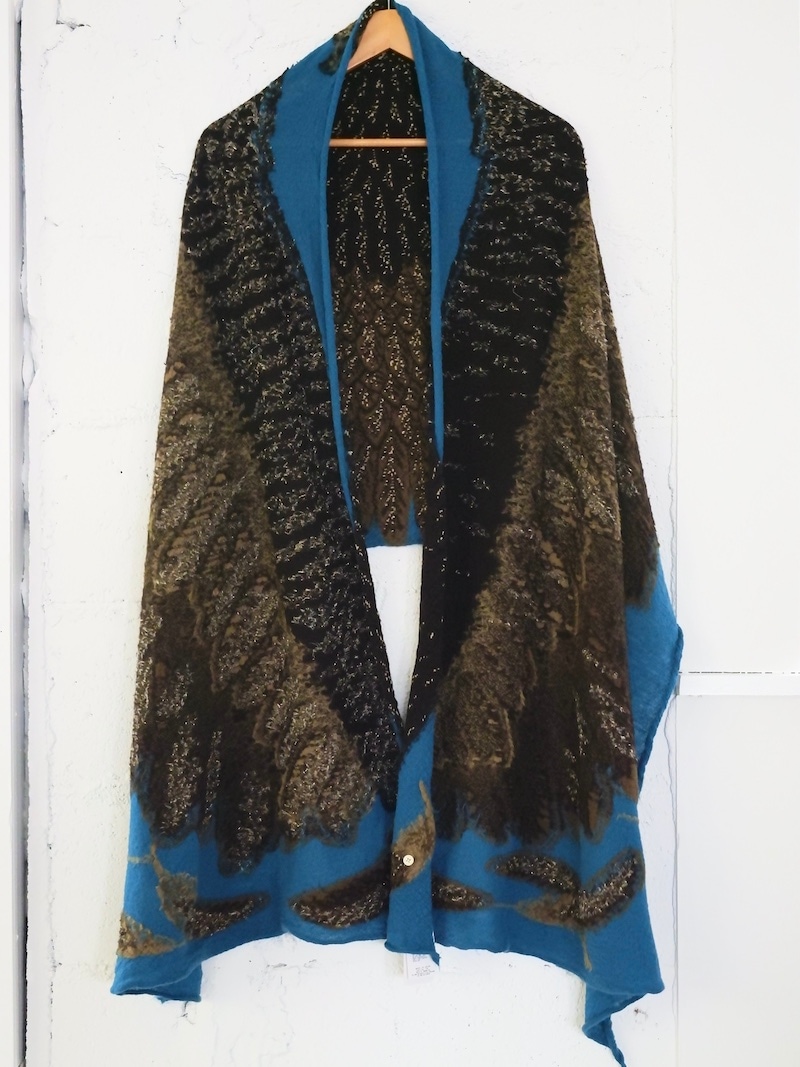 KAPITAL(キャピタル) / 縮絨ウール ラメ 大鷲マフラー