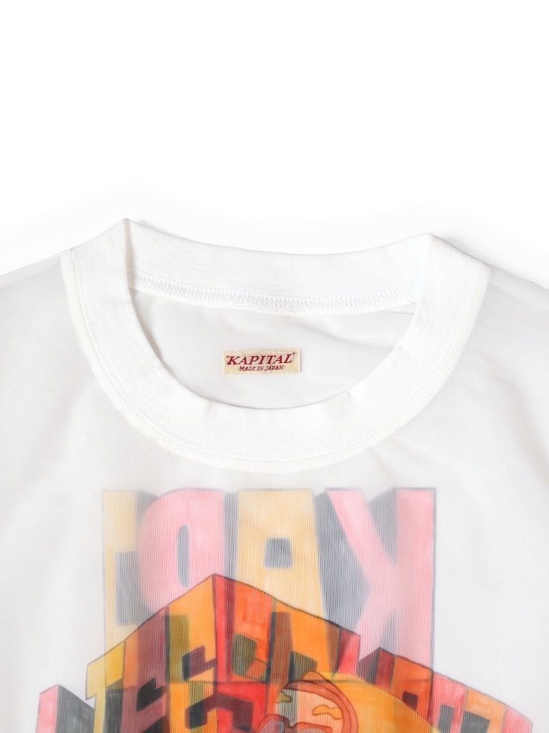KAPITAL 20/ 天竺クルーＴ(アナログピアノマンpt) 25SS KAPITAL(キャピタル) / シアー天竺×20/-天竺クルーT（アナログ