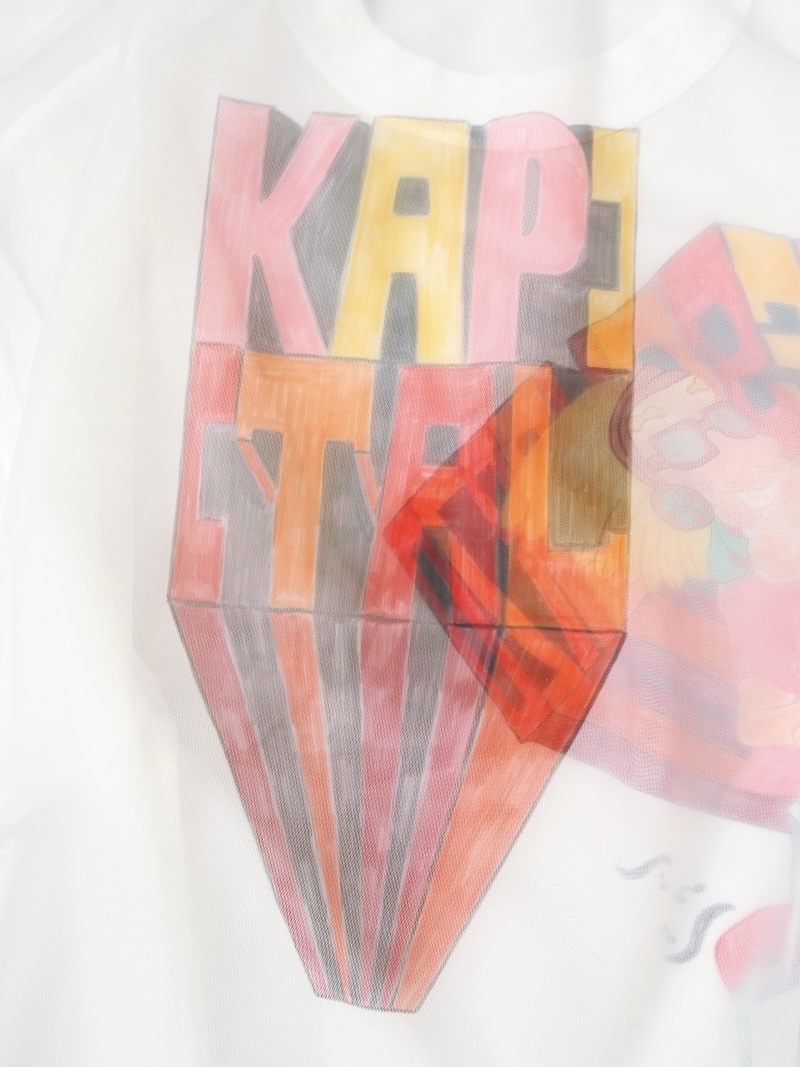 KAPITAL 20/ 天竺クルーＴ(アナログピアノマンpt) 25SS KAPITAL(キャピタル) / シアー天竺×20/-天竺クルーT（アナログ