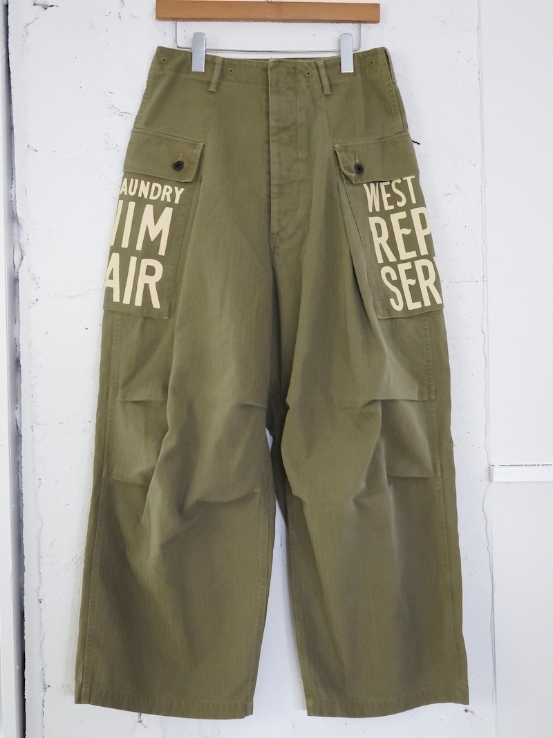 KAPITAL(キャピタル) / ヘリンボン ジャンボモンキーパンツ(ファクトリーリペアpt & 刺繍) 25AW