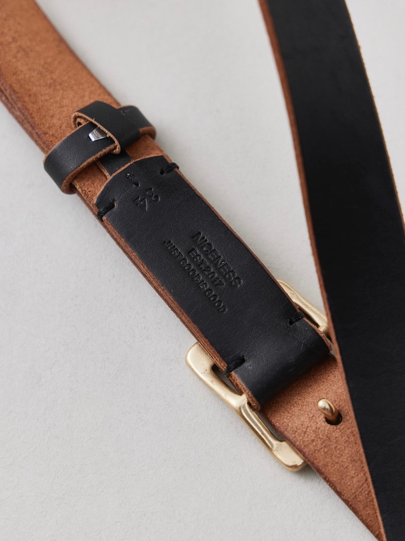 niceness ベルト　COMER ナイスネス NICENESS(ナイスネス) / CASE / ケイス ( ブラウンコアオイルド