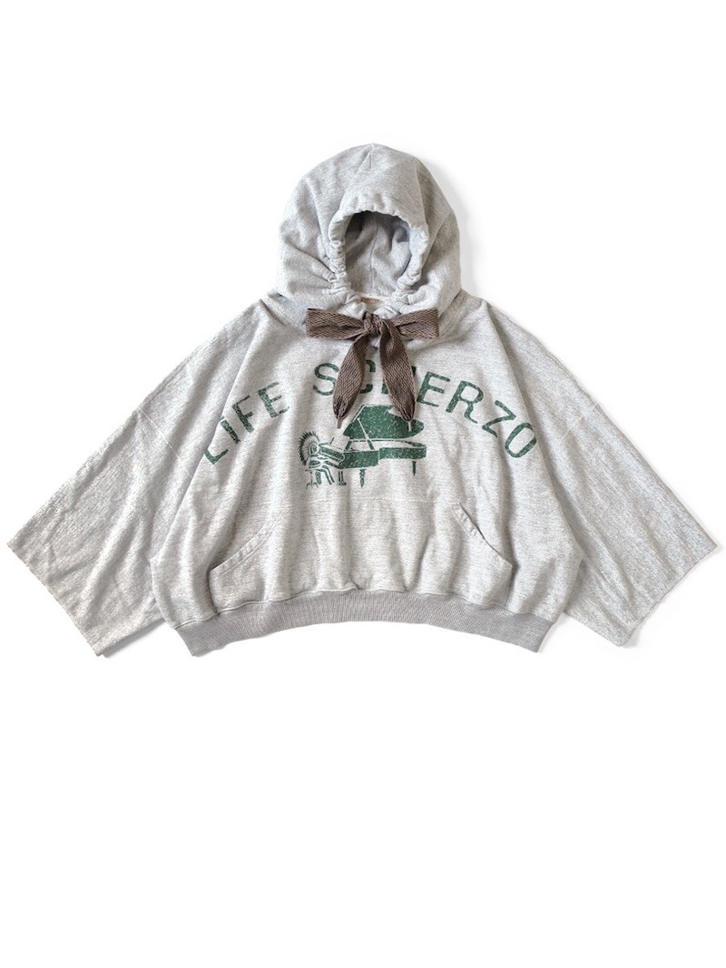 KAPITAL(キャピタル) / TOP 裏毛 デビルフードパーカー (LIFE SCHERZOpt) / グレー / 25SS 