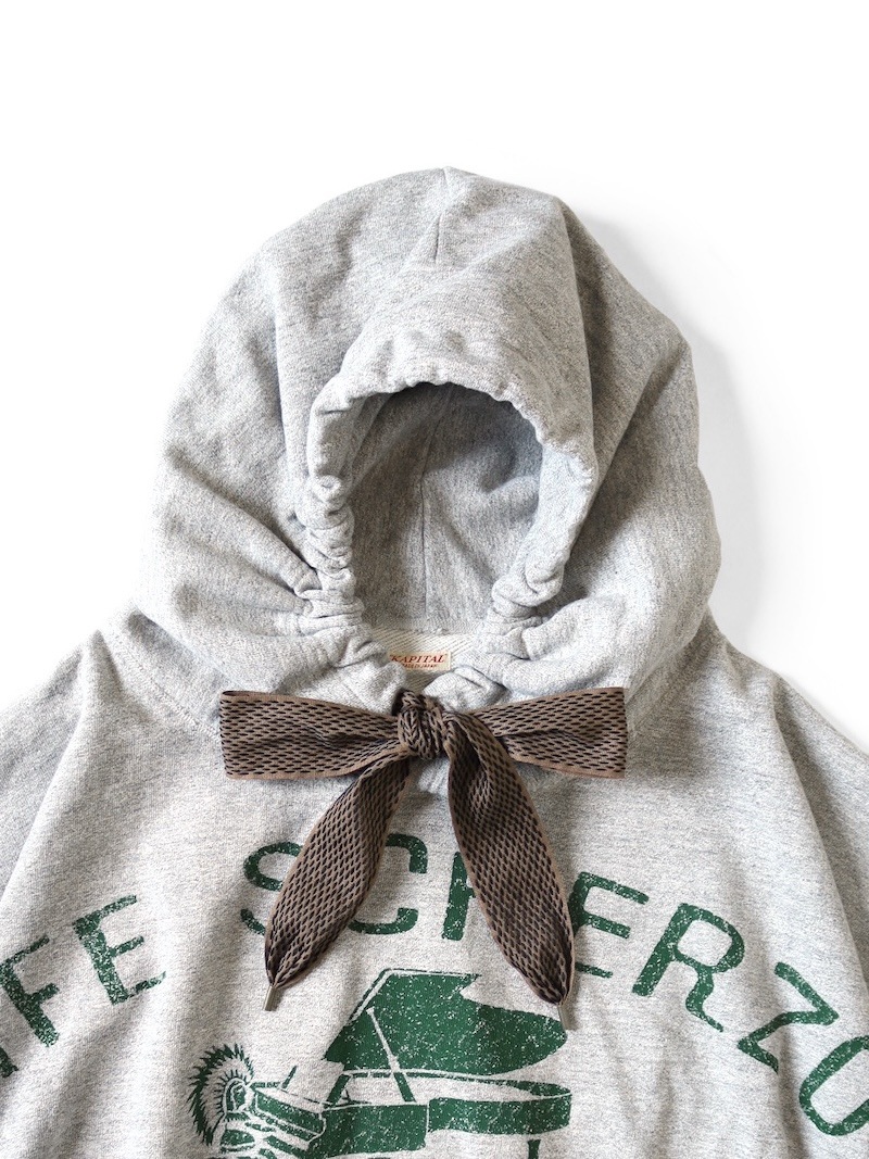 KAPITAL(キャピタル) / TOP 裏毛 デビルフードパーカー (LIFE SCHERZOpt) / グレー / 25SS 