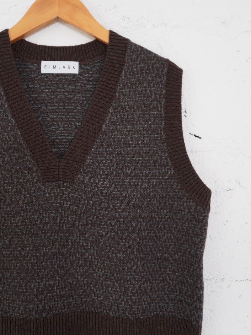 RIM.ARK - リムアーク　RIM.ARK Tulle mini vest RIM.ARK | Melange knit vest (KNITWEAR ) |RIM.ARK ONLINE STORE
