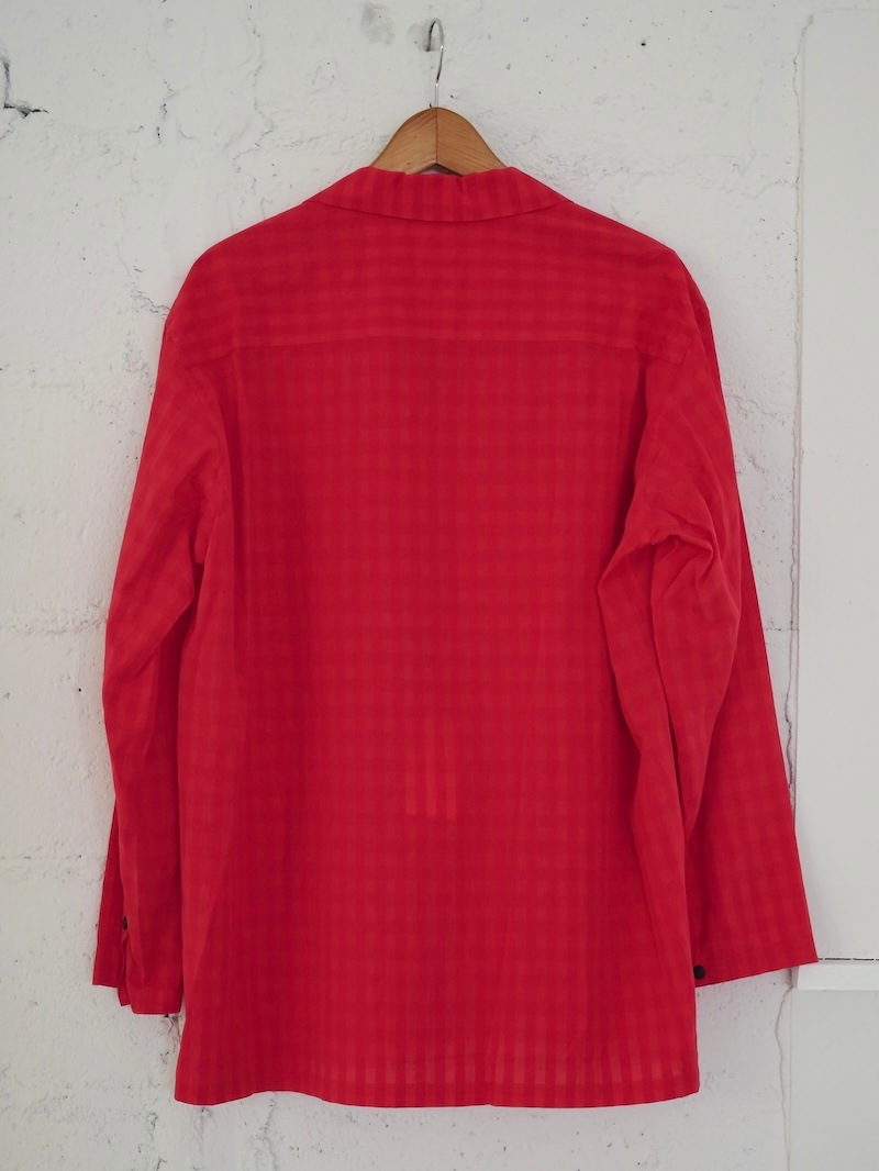 BISOWN (ビソウン) / COTTON HIDDEN CHECK SLEEPING SHIRTSJACKET (RED