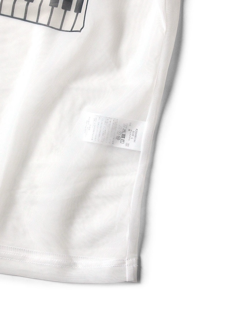 KAPITAL(キャピタル) / シアー天竺×20/-天竺クルーT（ピアノ&サン