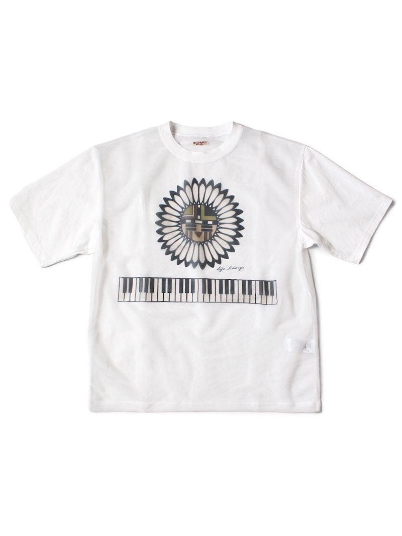 KAPITAL(キャピタル) / シアー天竺×20/-天竺クルーT(ピアノ&サンフェイスpt) 25SS
