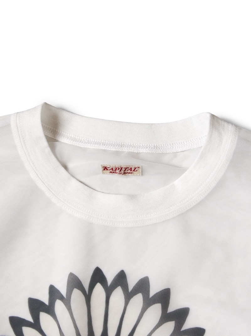 KAPITAL(キャピタル) / シアー天竺×20/-天竺クルーT(ピアノ&サンフェイスpt) 25SS
