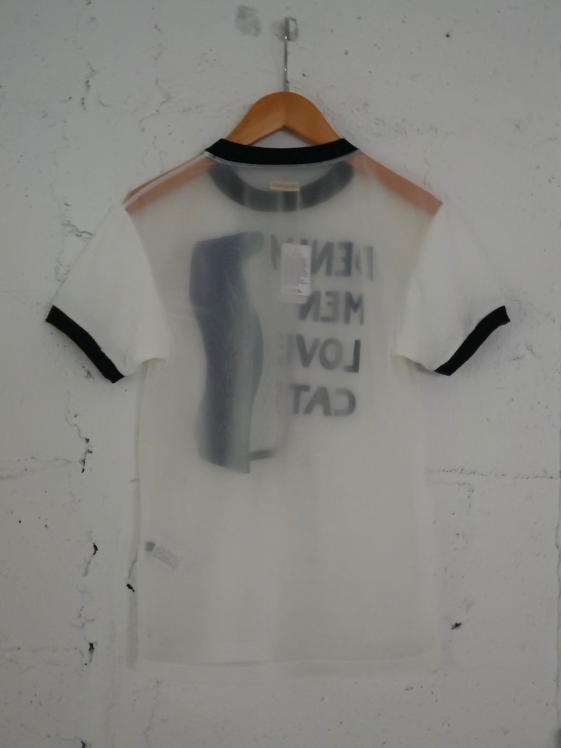 KAPITAL(キャピタル) / シアー天竺×20/-天竺 リンガーT(DENIM MEN LOVE CATS スクラッチpt) / 26SS